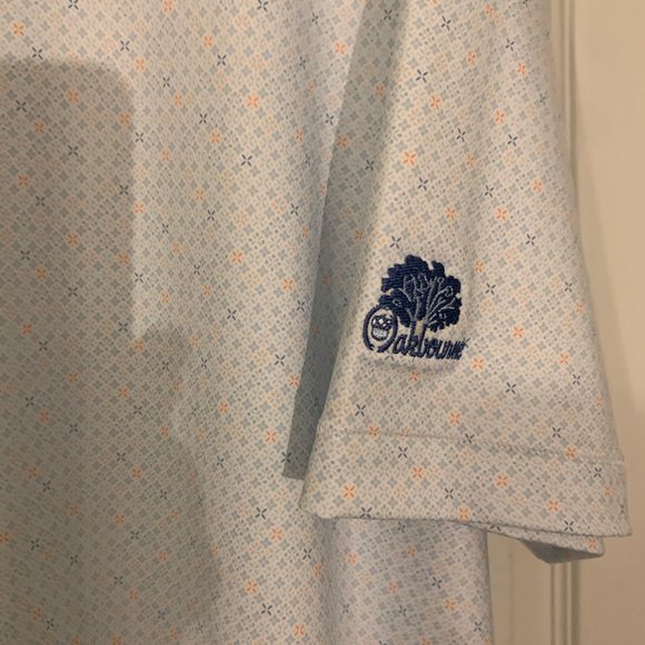 Peter Millar Baby Blue With Corral Accents. Dri Fit Golf Polo Size XXL - Picture 3 of 7